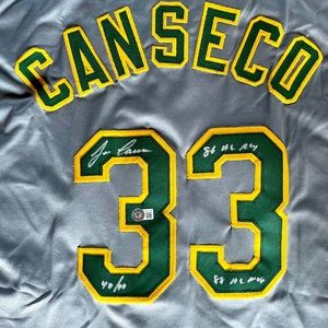 Jose Canseco Autographed Jersey